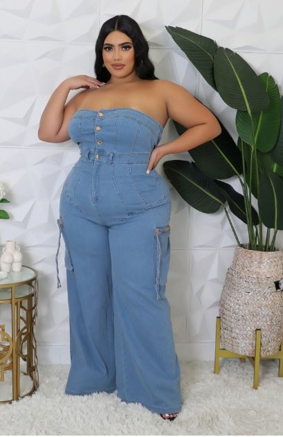 Look At Me Denim Jumpsuit