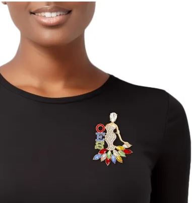 OES Elegant Woman Brooch