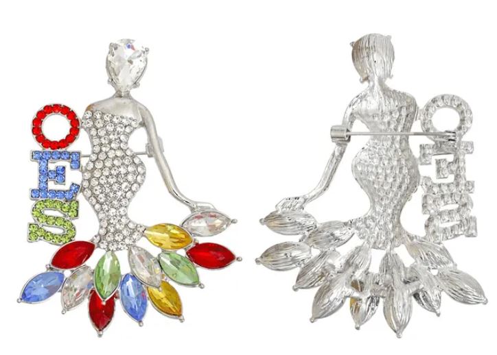 OES Elegant Lady Dress Brooch