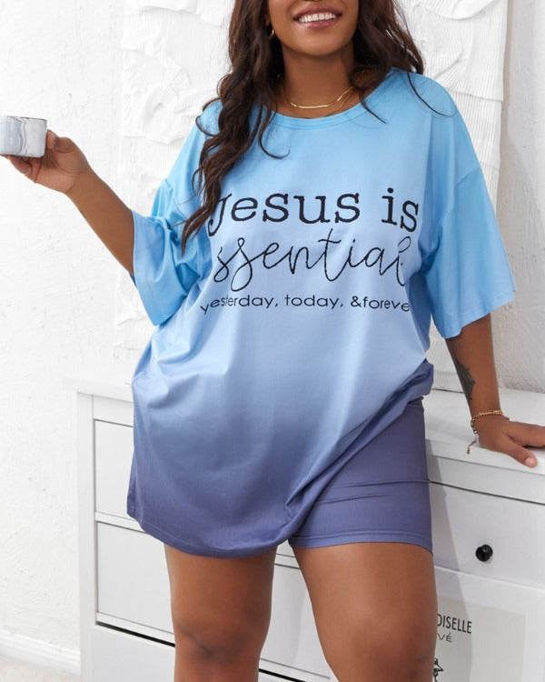 Jesus is Essential Ombre Shorts Pajama Set